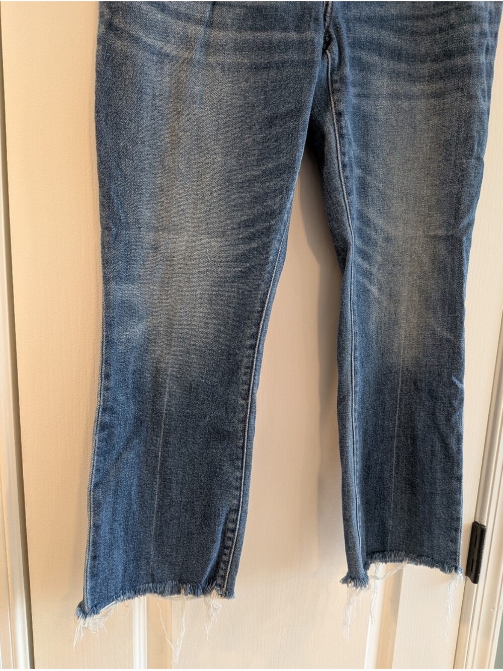 Hatch Medium Blue Cropped Straight Maternity Jeans - Picture 5 of 9